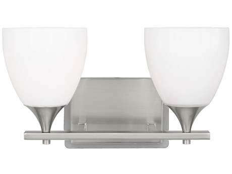 Visual Comfort Studio Toffino 2-Light Brushed Steel Vanity Light