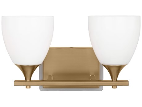 Visual Comfort Studio Toffino 2-Light Satin Brass Vanity Light