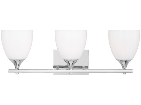 Visual Comfort Studio Toffino 3-Light Chrome Vanity Light