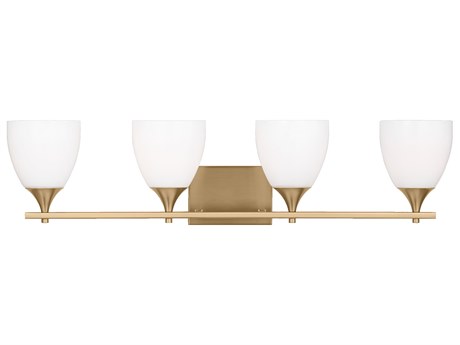 Visual Comfort Studio Toffino 4-Light Satin Brass Vanity Light