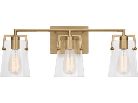 Visual Comfort Studio Crofton 3-Light Satin Brass Vanity Light