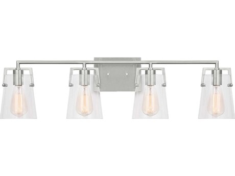 Visual Comfort Studio Crofton 4-Light Brushed Steel Vanity Light