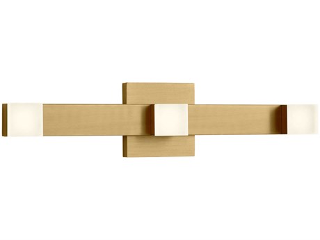 Visual Comfort Studio Brander 3-Light Satin Brass Vanity Light