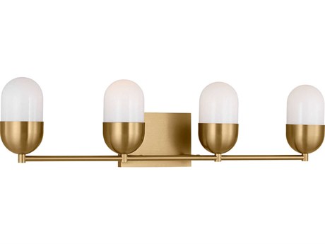 Visual Comfort Studio Foster 4-Light Satin Brass Vanity Light
