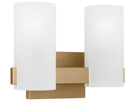 Visual Comfort Studio Rhode 2-Light Satin Brass Vanity Light