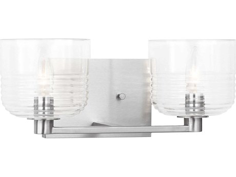 Visual Comfort Studio Lochdale 2-Light Brushed Nickel Vanity Light