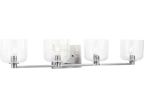 Visual Comfort Studio Lochdale 4-Light Brushed Nickel Vanity Light