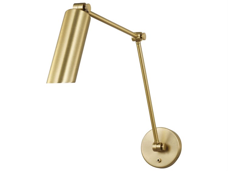Photos - Chandelier / Lamp Visual Comfort Studio Frasar 1-Light Satin Brass Swing Wall Sconce DJW1131SB