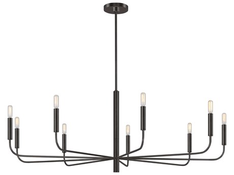 Visual Comfort Studio Brianna 9-Light Aged Iron Black Candelabra Chandelier