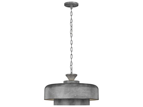 Visual Comfort Studio Haymarket 1-Light Weathered Galvanized Gray Pendant