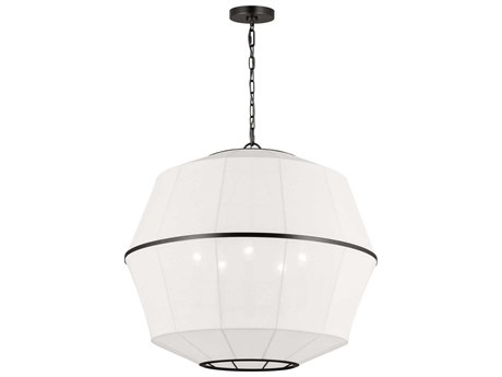 Visual Comfort Studio Hikari 5-Light Aged Iron Black Pendant