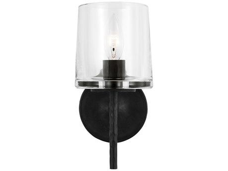 Visual Comfort Studio Marietta 1-Light Aged Iron Black Wall Sconce