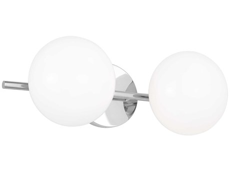 Visual Comfort Studio Lune 2-Light Chrome Vanity Light