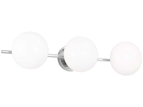 Visual Comfort Studio Lune 3-Light Chrome Vanity Light