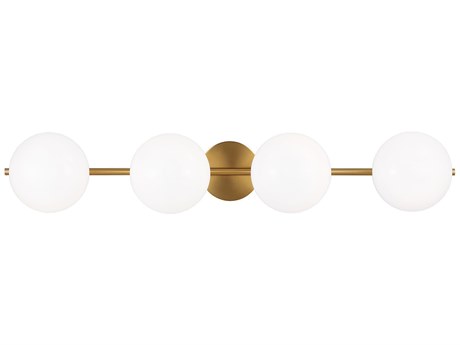 Visual Comfort Studio Lune 4-Light Burnished Brass Vanity Light