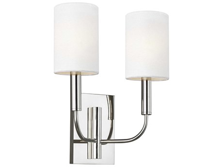 Visual Comfort Studio Brianna 2-Light Polished Nickel Wall Sconce