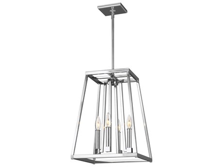Visual Comfort Studio Conant 4-Light Chrome Lantern Pendant