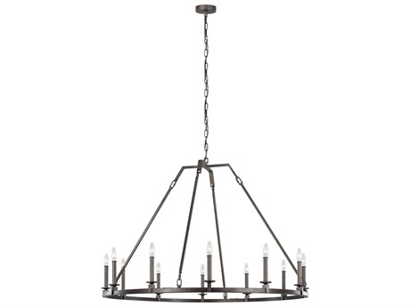 Visual Comfort Studio Landen 12-Light Smith Steel Candelabra Chandelier