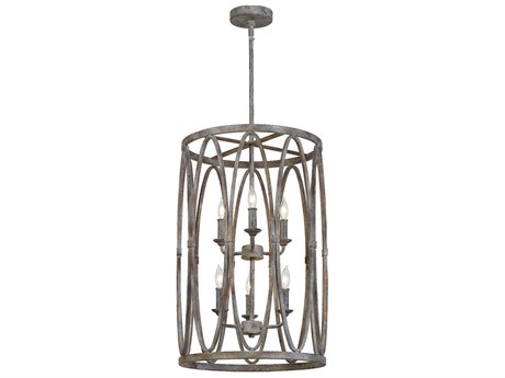 Visual Comfort Studio Patrice 6-Light Deep Abyss Gray Candelabra Chandelier