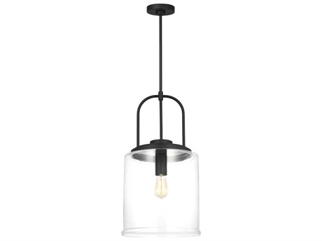 Visual Comfort Studio Anders 1-Light Midnight Black Cylinder Pendant
