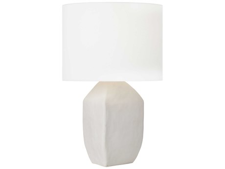 Visual Comfort Studio Sybert Matte White Linen Buffet Lamp