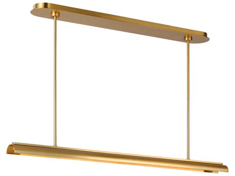 Visual Comfort Studio Carson 1-Light Burnished Brass Linear Island Pendant