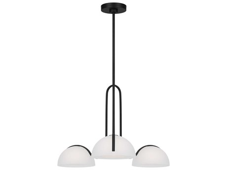 Visual Comfort Studio Nido 3-Light Midnight Black Dome Chandelier