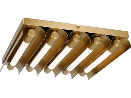 Visual Comfort Studio Carson 1-Light Burnished Brass Flush Mount
