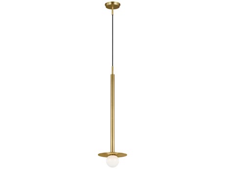 Visual Comfort Studio Nodes 1-Light Burnished Brass Globe Linear Mini Pendant