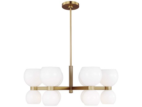 Visual Comfort Studio Londyn 12-Light Burnished Brass Chandelier