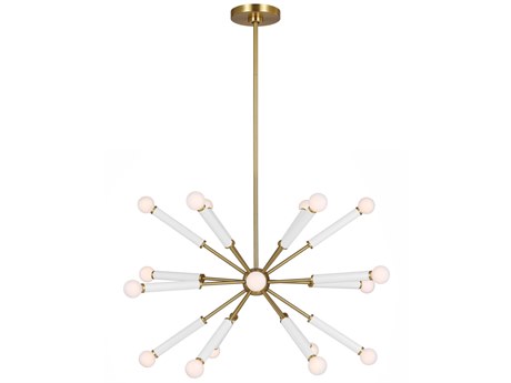 Visual Comfort Studio Monroe 18-Light Burnished Brass Sputnik Chandelier