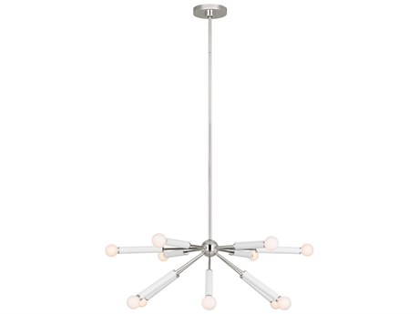 Visual Comfort Studio Monroe 12-Light Polished Nickel Sputnik Chandelier
