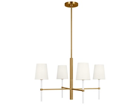 Visual Comfort Studio Monroe 4-Light Burnished Brass Chandelier