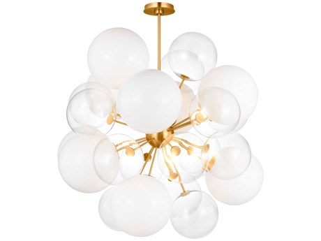 Visual Comfort Studio Aria 9-Light Burnished Brass Globe Sputnik Pendant