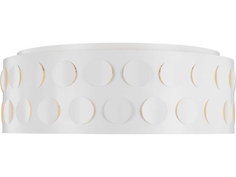 Visual Comfort Studio Dottie 4-Light Matte White Drum Flush Mount