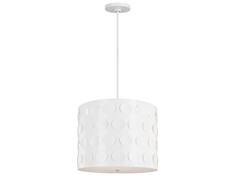 Visual Comfort Studio Dottie 3-Light Matte White Drum Pendant