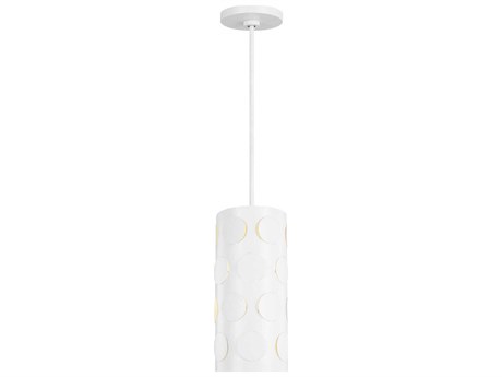 Visual Comfort Studio Dottie 1-Light Matte White Cylinder Mini Pendant