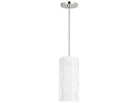 Visual Comfort Studio Dottie 1-Light Polished Nickel Cylinder Mini Pendant