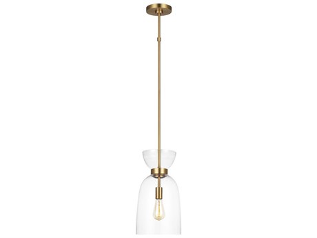Visual Comfort Studio Londyn 1-Light Burnished Brass Bell Mini Pendant