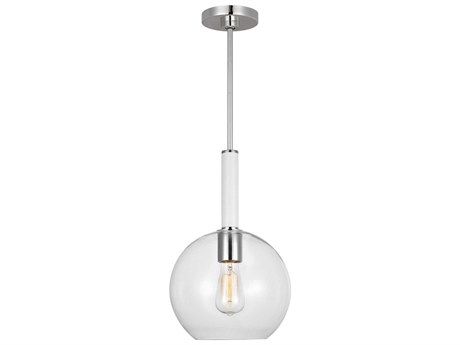 Visual Comfort Studio Monroe 1-Light Polished Nickel Globe Mini Pendant