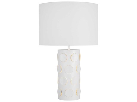 Visual Comfort Studio Dottie Polished Nickel White Buffet Lamp