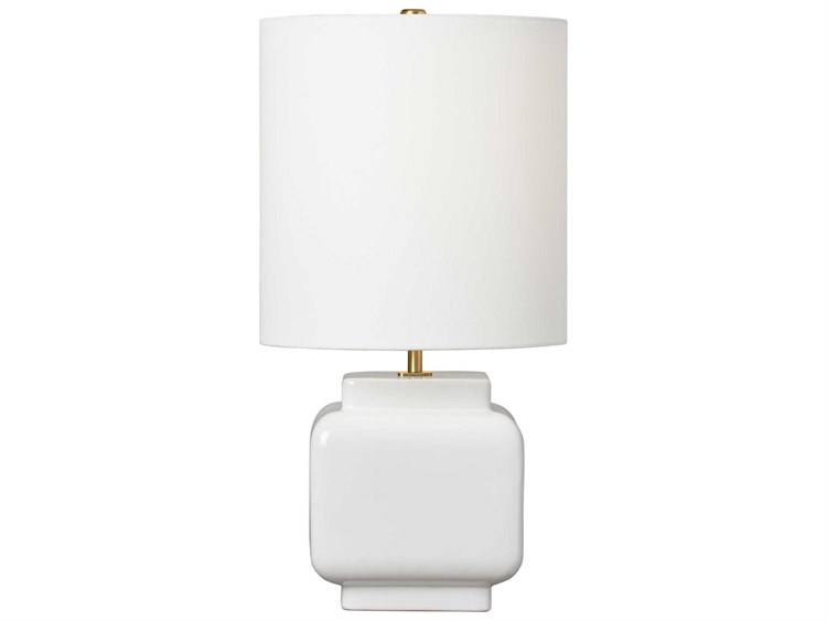 Photos - Floodlight / Street Light Visual Comfort Studio Anderson New White Linen Table Lamp KST1161NWH1