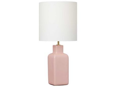 Visual Comfort Studio Anderson Rose White Linen Pink Buffet Lamp