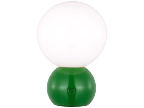 Visual Comfort Studio Suki Green Milk Glass Table Lamp