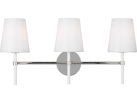 Visual Comfort Studio Monroe 3-Light Polished Nickel Vanity Light