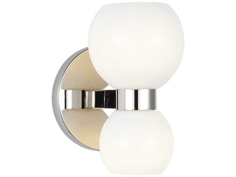 Visual Comfort Studio Londyn 2-Light Polished Nickel Wall Sconce