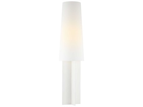 Visual Comfort Studio Blocco Soft Linen White Fabric Floor Lamp