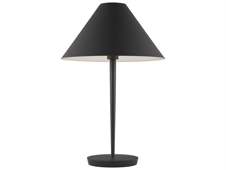 Photos - Floodlight / Street Light Comfort Visual  Studio Contra Matte Charcoal Black Steel Table Lamp KT1461MCB 