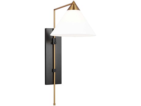 Visual Comfort Studio Franklin 1-Light Burnished Brass Deep Bronze Wall Sconce