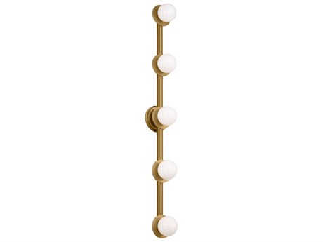 Visual Comfort Studio Nodes 5-Light Burnished Brass Vanity Light